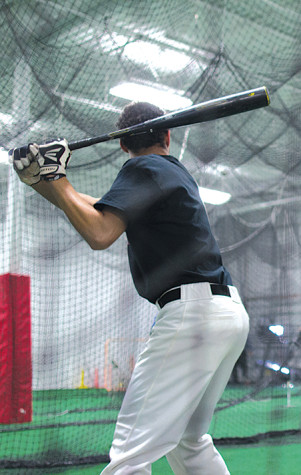 Baseball stuck in dugout due to bad weather