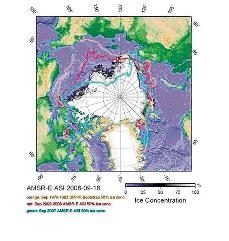Sea ice in the Arctic Ocean is shrinking and thinning dramatically.