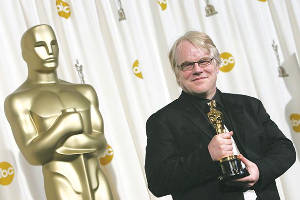 Actor Philip Seymour Hoffman, posing with his Oscar for Best Actor in the film “Capote” during the 2006 Academy Awards, has died. He was 46.