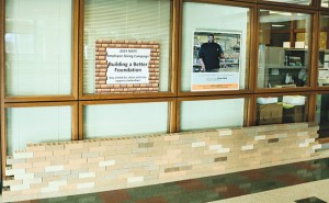 Building a Better Foundation bricks are displayed at MATC's Downtown campus.