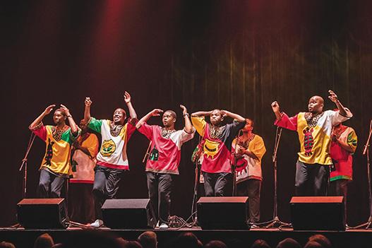 Ladysmith Black Mambazo brought their high energy show to the Pabst Theater on Feb. 15.