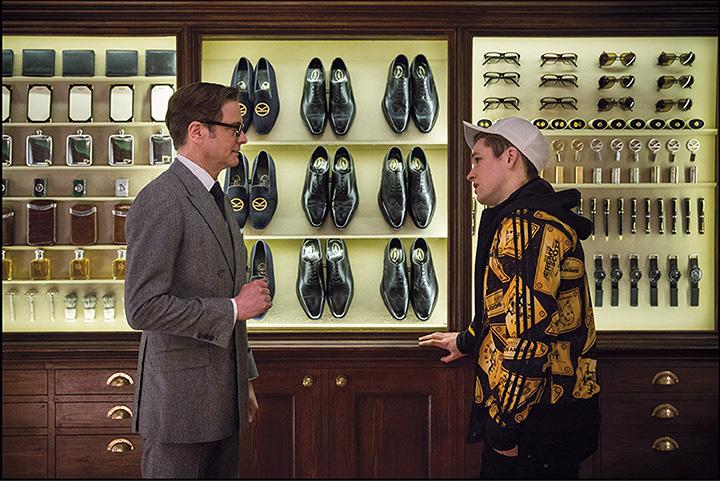 Jack and Gary London from the graphic novel become Harry Hart (Colin Firth, left) and Gary Unwin (Taaron Egerton) in the movie. (Jaap Buitendijk/Twentieth Century Fox Film)