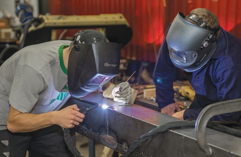 Welding students assist South Milwaukee High School robotics team