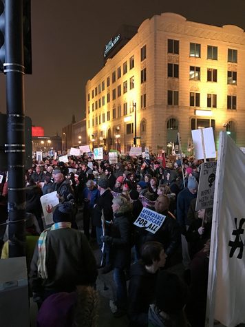 Red Arrow Park houses Trump inauguration protests