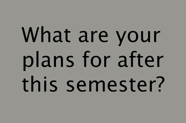 What are your plans for after this semester?