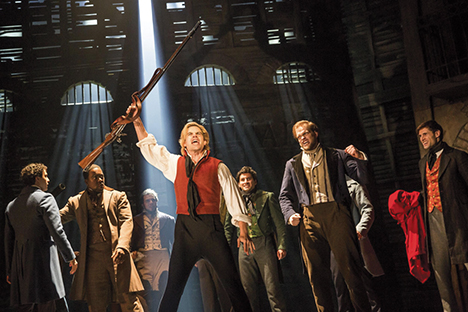 Matt Shingledecker as Enjolras in the new national tour of Les Miserables.