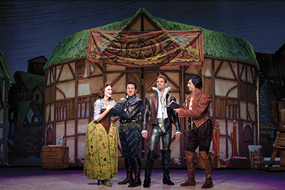 The players in Something Rotten! try to oust Shakespeare from his theatrical throne.