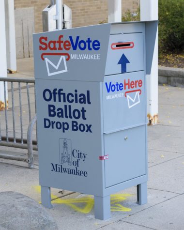 Official ballot drop boxes are located throughout the City of Milwaukee.  Voters can submit their absentee mail-in ballots  into the official boxes until  7:30 pm on November 3rd.
