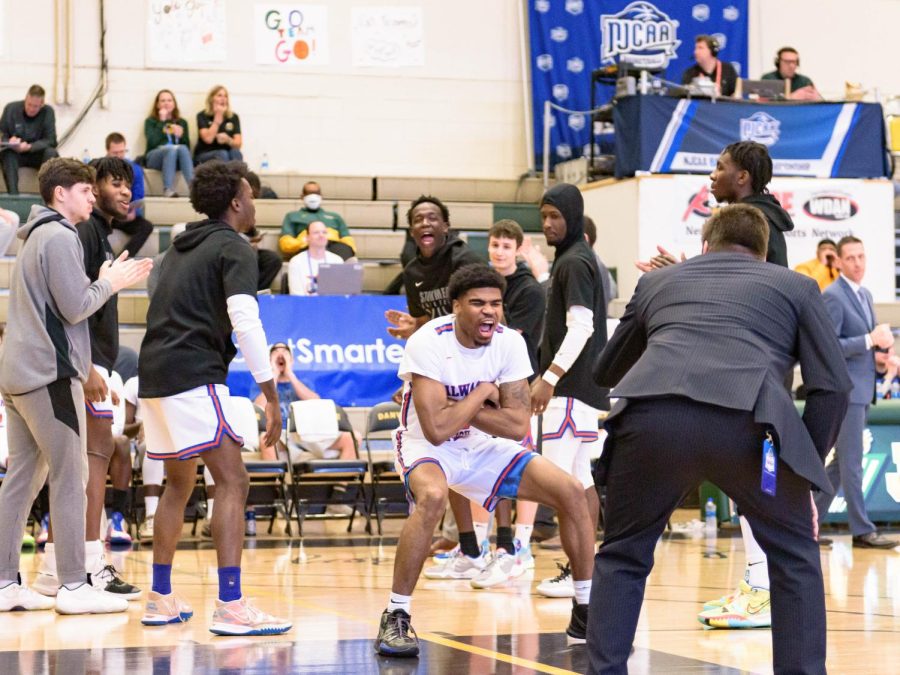 Point guard Jaylin Scott was introduced before the Stormers first-round game against the Scottsdale Community College Fighting Artichokes mens basketball team. Scott scored a team-high 22 points as the Stormers won 91 -84. 