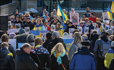 Ukrainians rallied together in downtown Milwaukee to support their homeland in the existential fight against Russian occupiers.