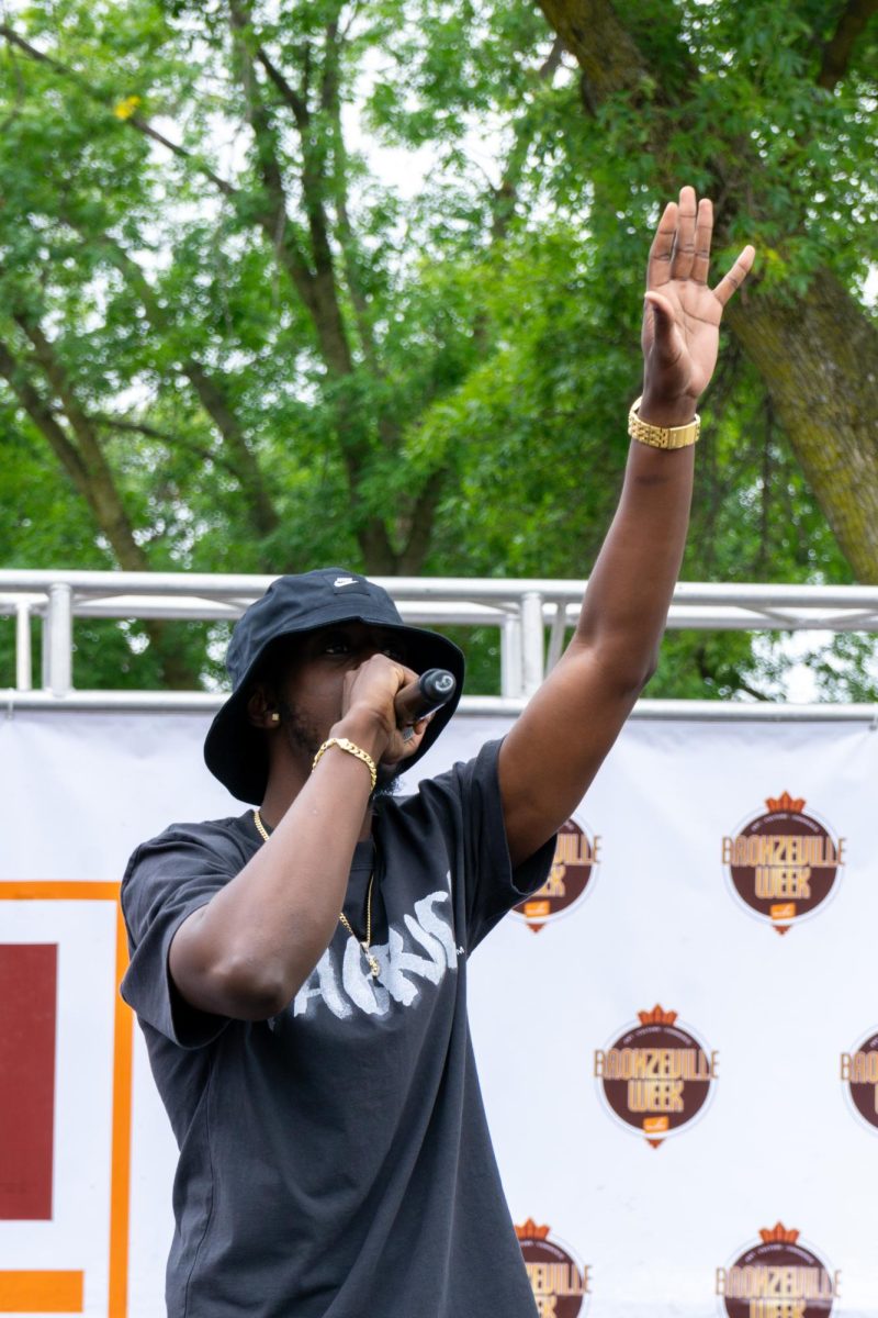  B.Justice performing on the main stage at the Bronzeville Cultural & Arts Festival in Milwaukee on August 6.