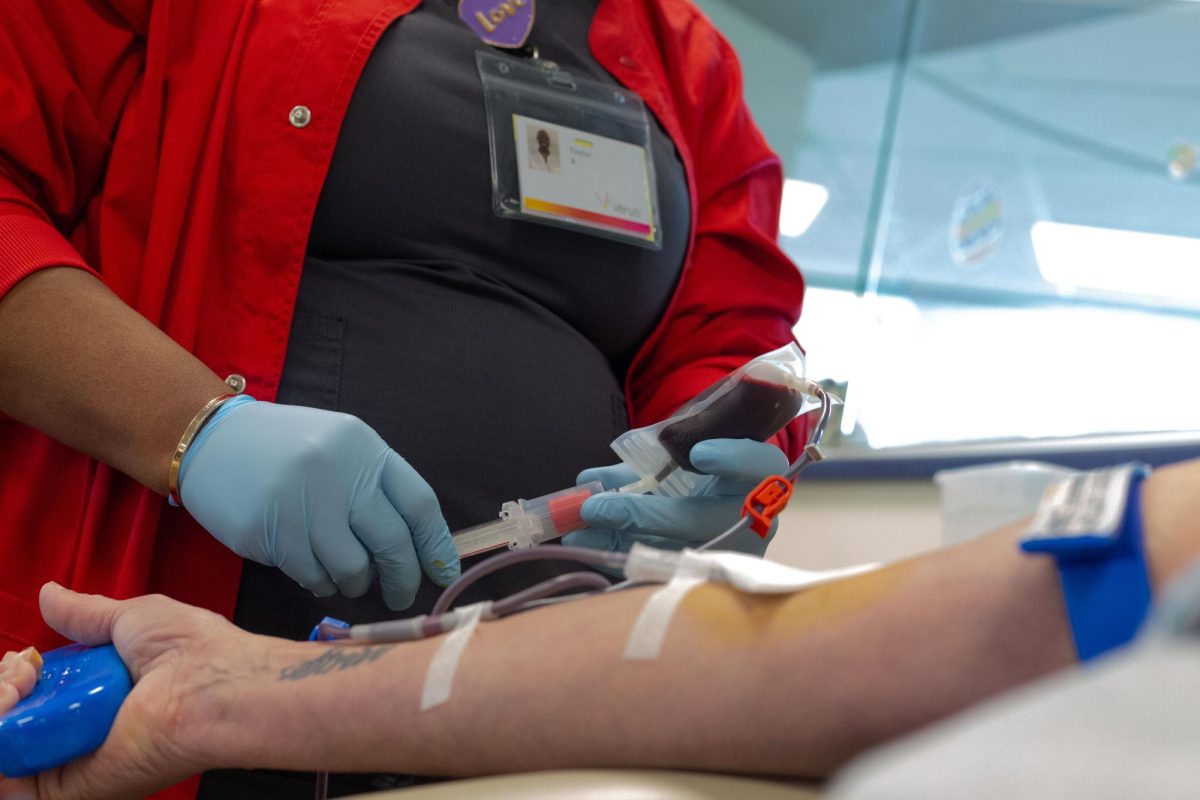 MATC Photography student Shari Wszalek documents her blood donation last year.