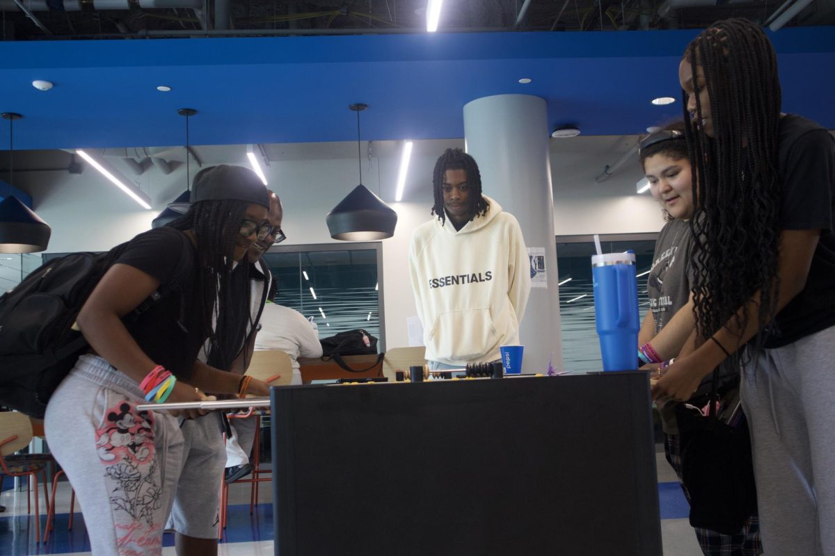 Students enjoyed playing games and connecting with peers in the new 3rd floor Student Lounge during a Wednesday Wild Out event.