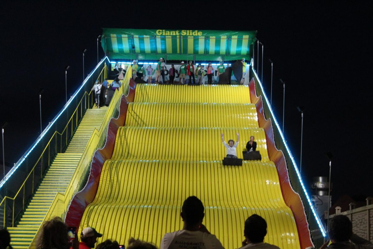 The Giant Slide is fun for people off all ages at the Wisconsin State Fair.