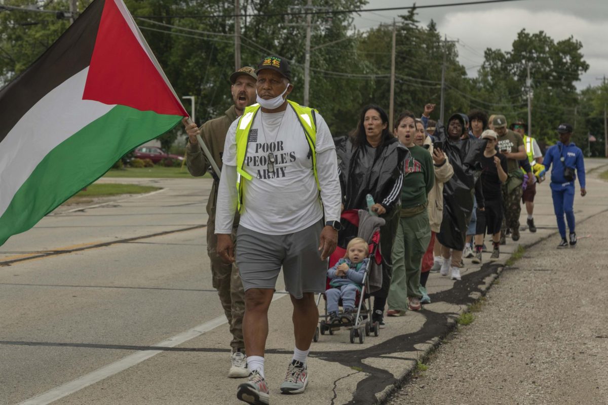 Members of the Poor People's Army march through Racine on their way to the Democratic National Convention in Chicago.