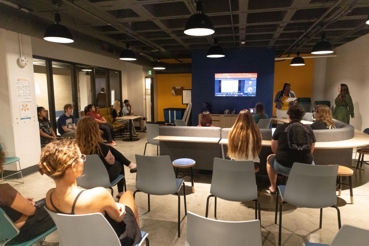 Students watch a Conflict Resolution presentation conducted by MATC Student Ombudsperson Yolanda Hodges.