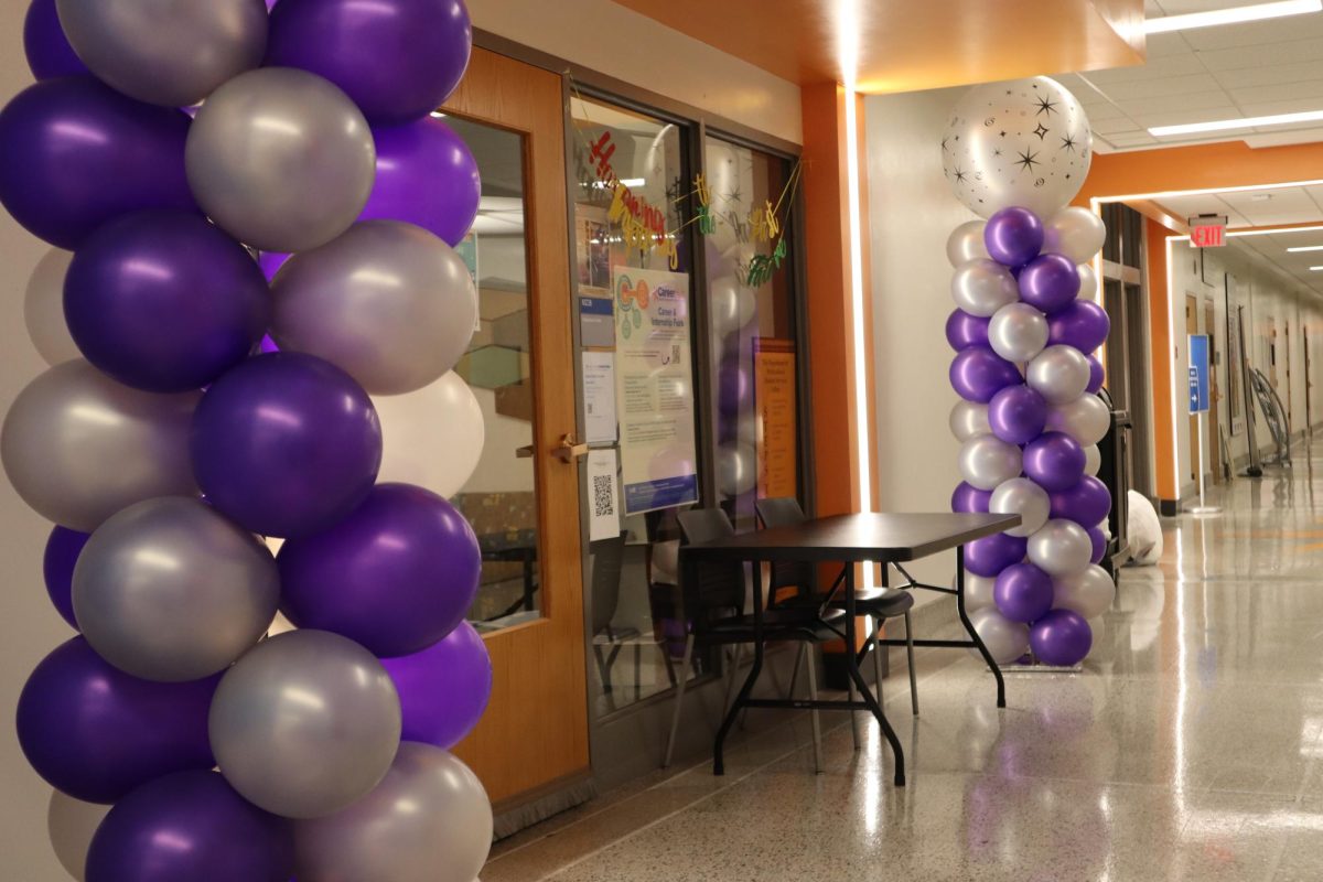 Balloons provide an inviting atmosphere for students at the Multicultural office at the Downtown Campus.