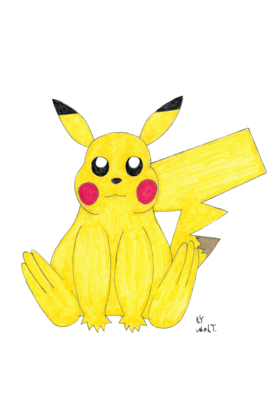 Drawing of Pikachu by Times Illustrator Noah Thomson