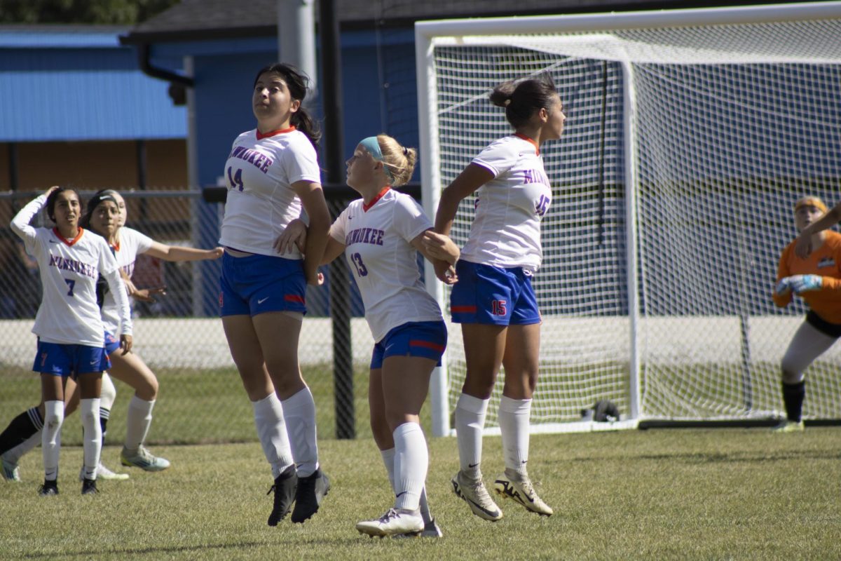 #14 Freshman Midfielder Rihanna Medina, #13 Freshman Forward Katelyn Haeft, #15 Freshman Defender Leticia Romo