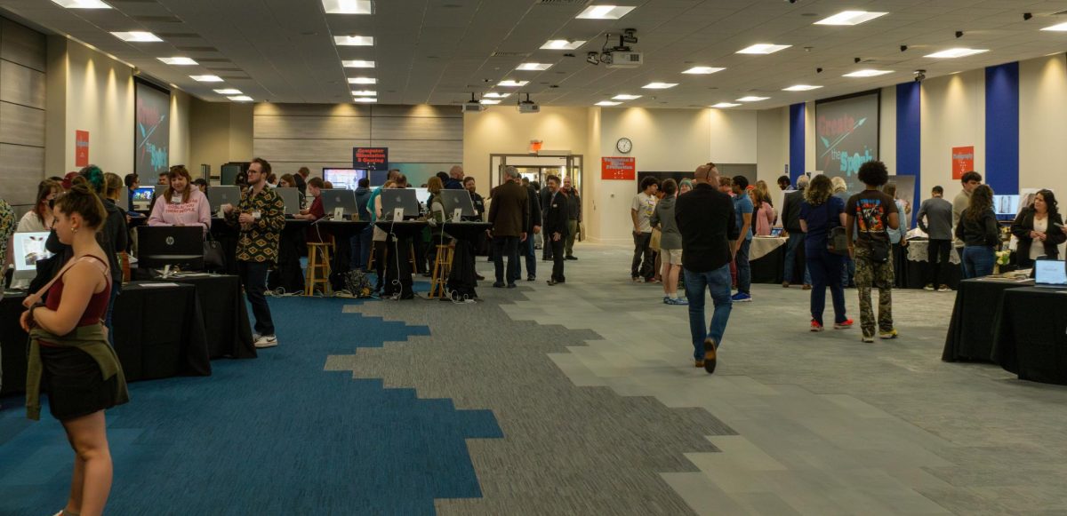 Guests attending the Creative Arts and Design Pathway’s Create the Spark, portfolio night,  May 8 2025. 