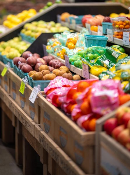 Produce in a local grocery store.