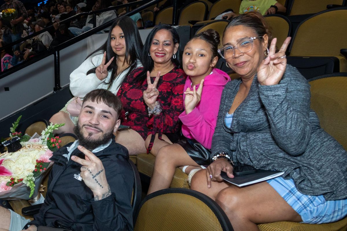 Family members are all smiles at Panther Arena on Saturday, May 17 for MATC's Spring Commencement.