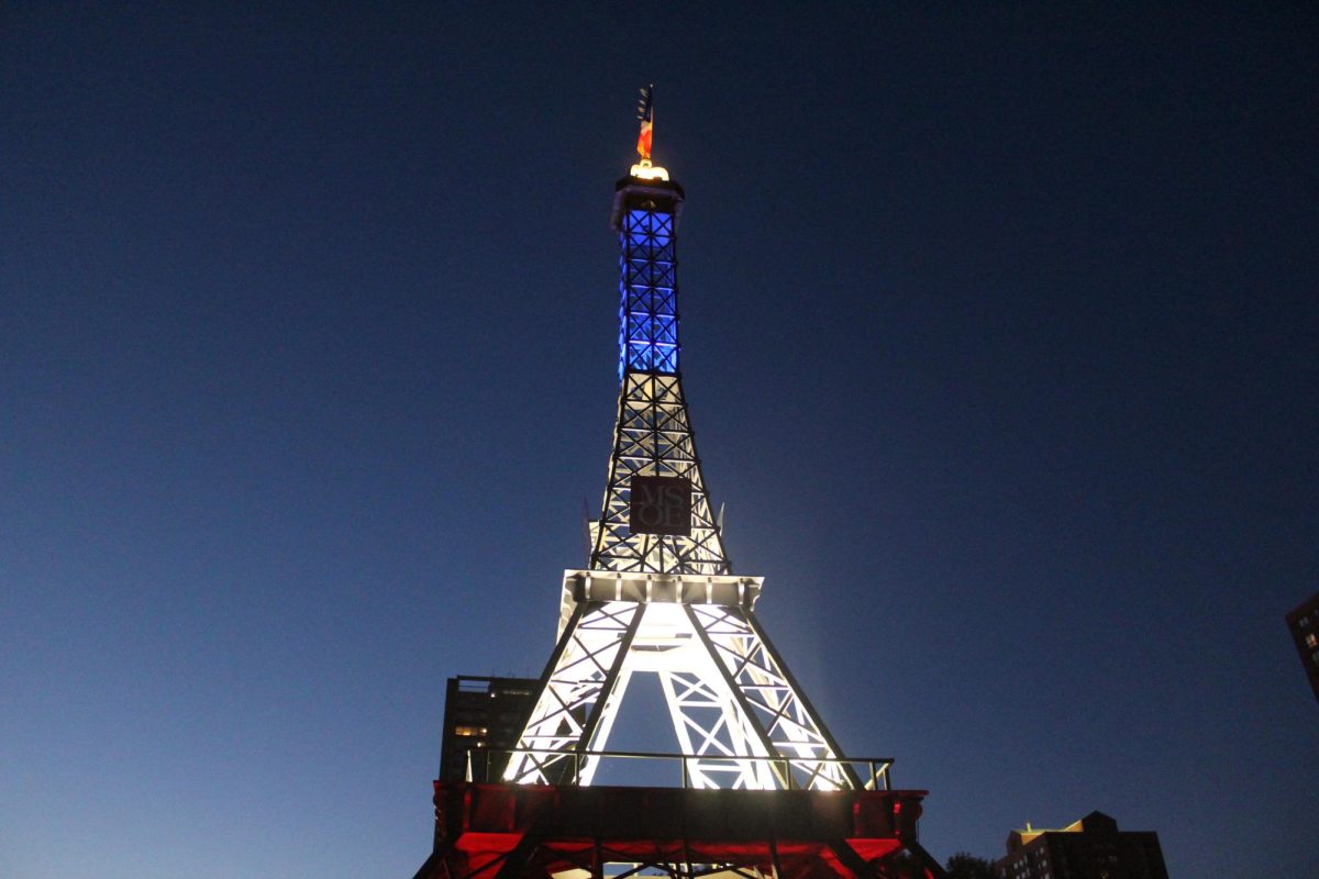  A replica of the Eiffel Tower can be seen in downtown Milwaukee for Bastille Days.