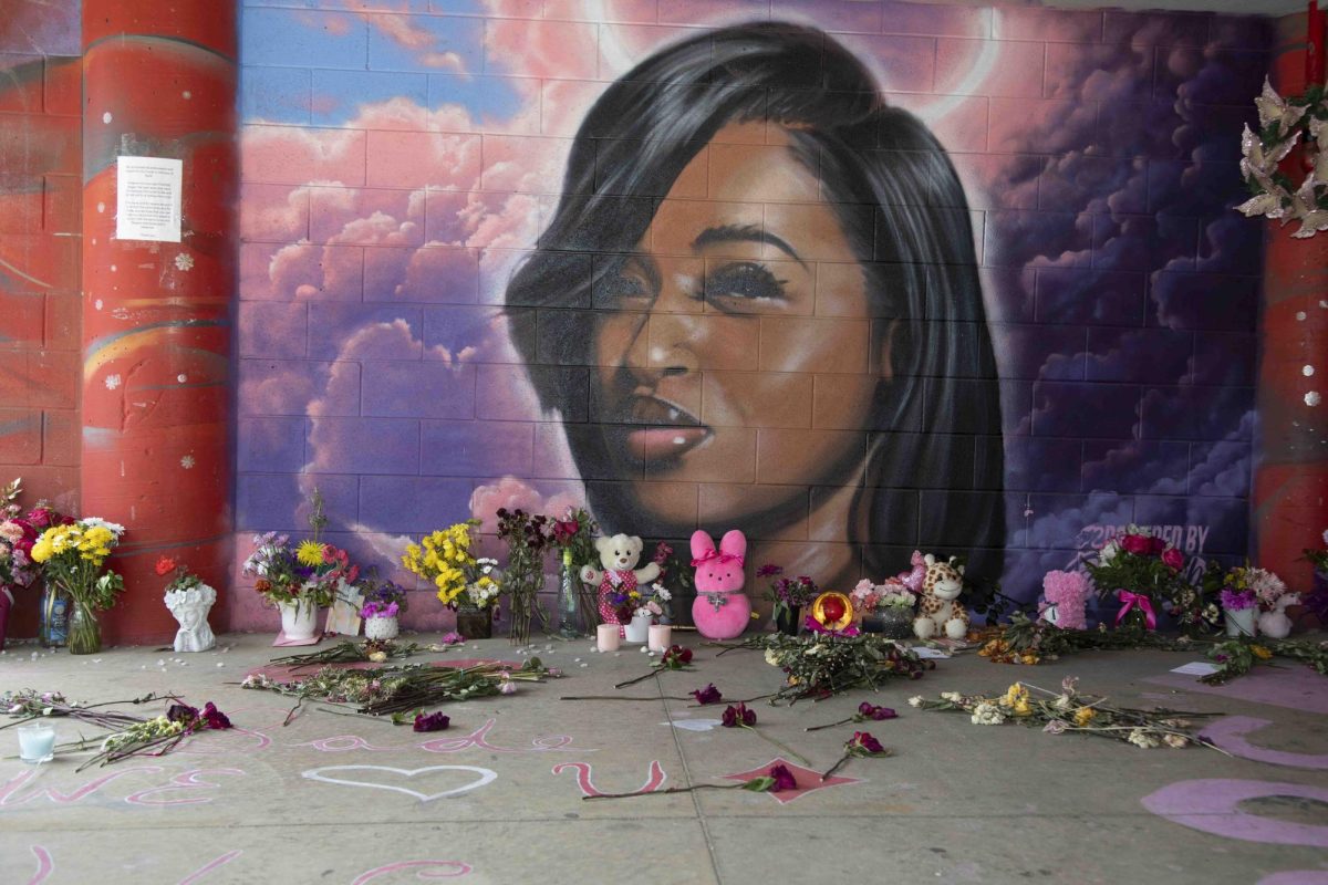 A mural of Sade Robinson located by the Pizza Shuttle at 1827 N. Farwell Ave. in Milwaukee where she worked. Robinson was murdered in April 2024, one month before she was going to graduate from MATC.