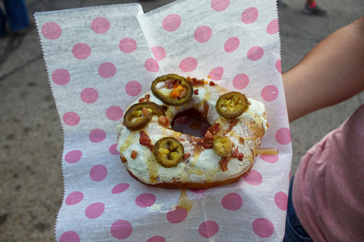 The Hot Honey Jalepeno popper doughnut offered at Wisconsin State Fair.