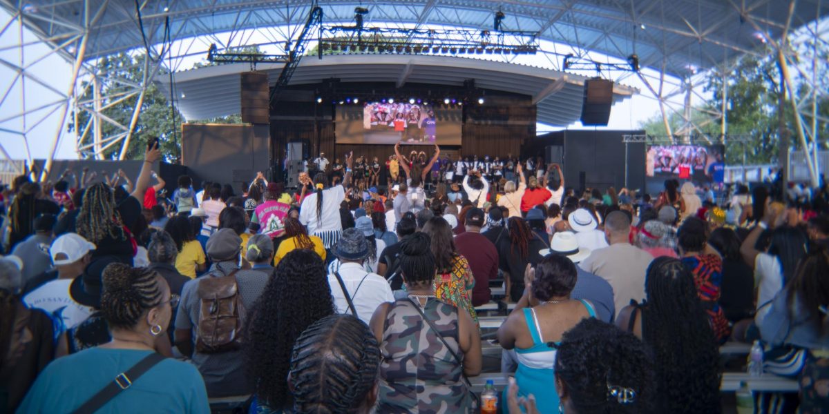 Community members enjoying the Divine 9 Party at the Black Arts Fest  on the Summerfest grounds on Saturday,  August 2.