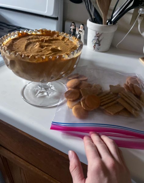 Connor Servais’s family’s pumpkin dip served for Thanksgiving holiday