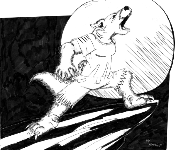 Werewolf illustration by Sr. Illustrator Noah Thomson
