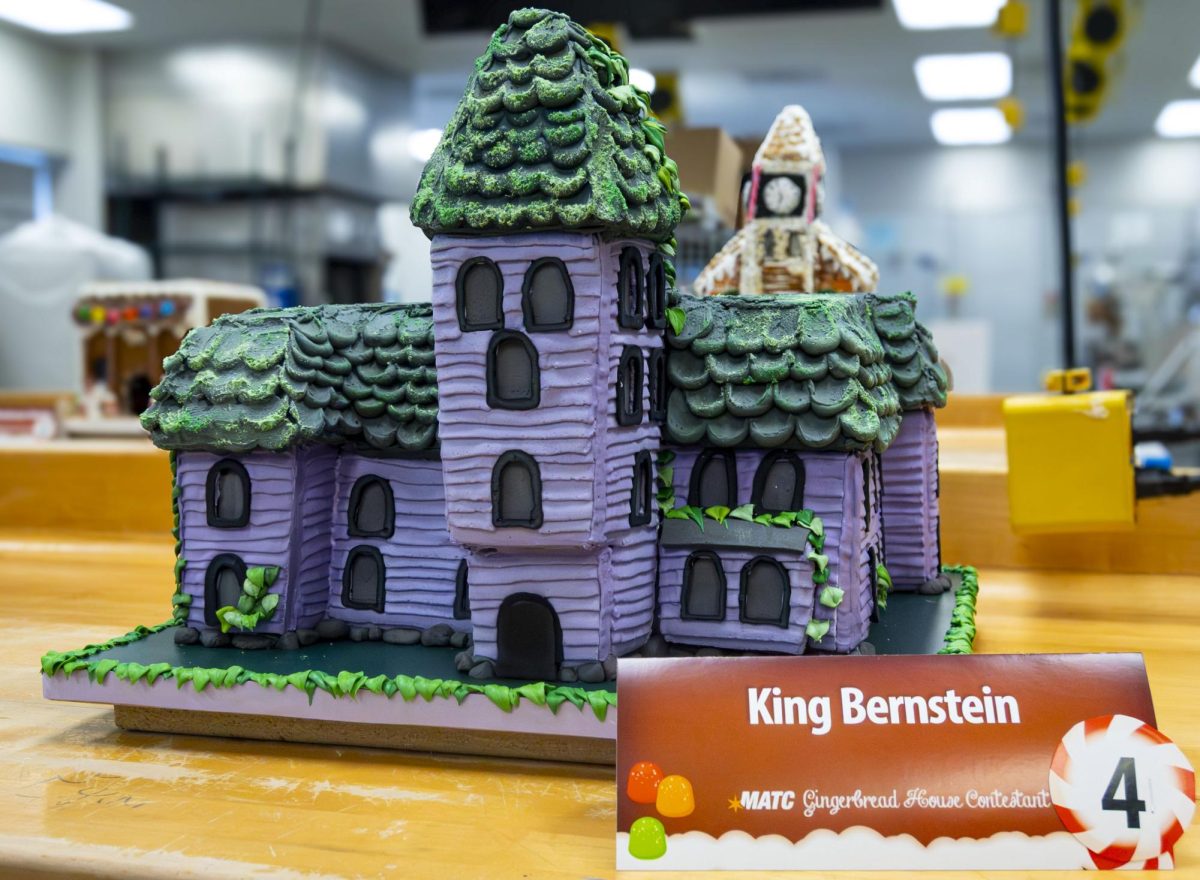 A gingerbread house made by King Bernstein, a Baking & Pastry Arts student at MATC.