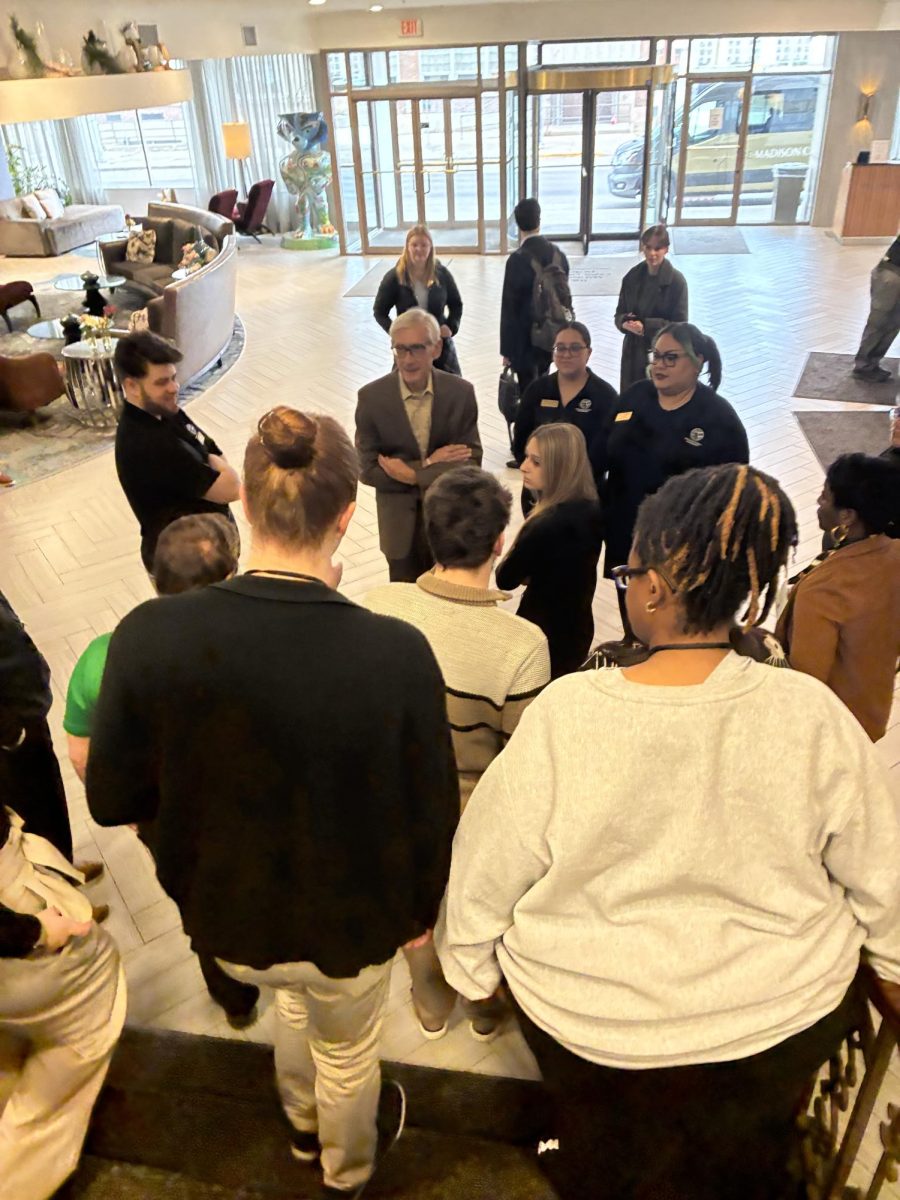 MATC student organization leaders got to meet Gov. Tony Evers while on a tour of the Wisconsin State Capitol. The group was in Madison to attend a Wisconsin Student Government (WSG) Legislative Session, Feb. 15-17. Photo shared by Zanaia Joshua