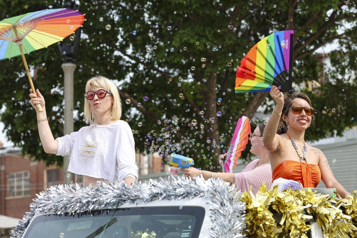 Participants work the crowd at the 2026 Milwaukee Pride Parade