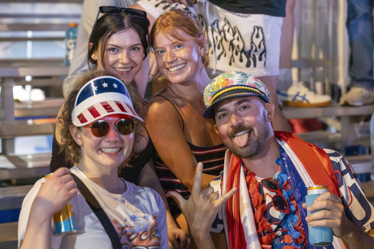 Fans celebrate the USA victory 