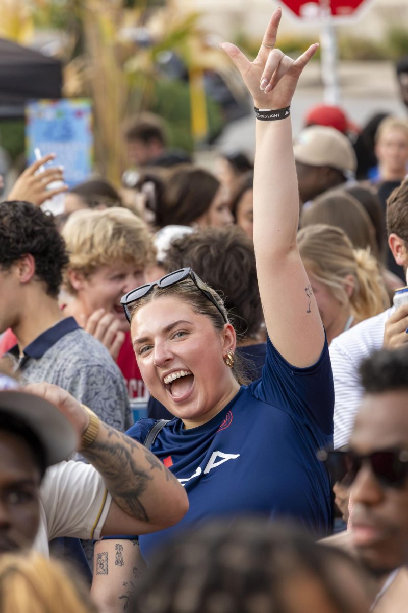 USA fans shows her excitement for the tournament 